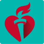 American Heart Association logo that provides cardiac education to school